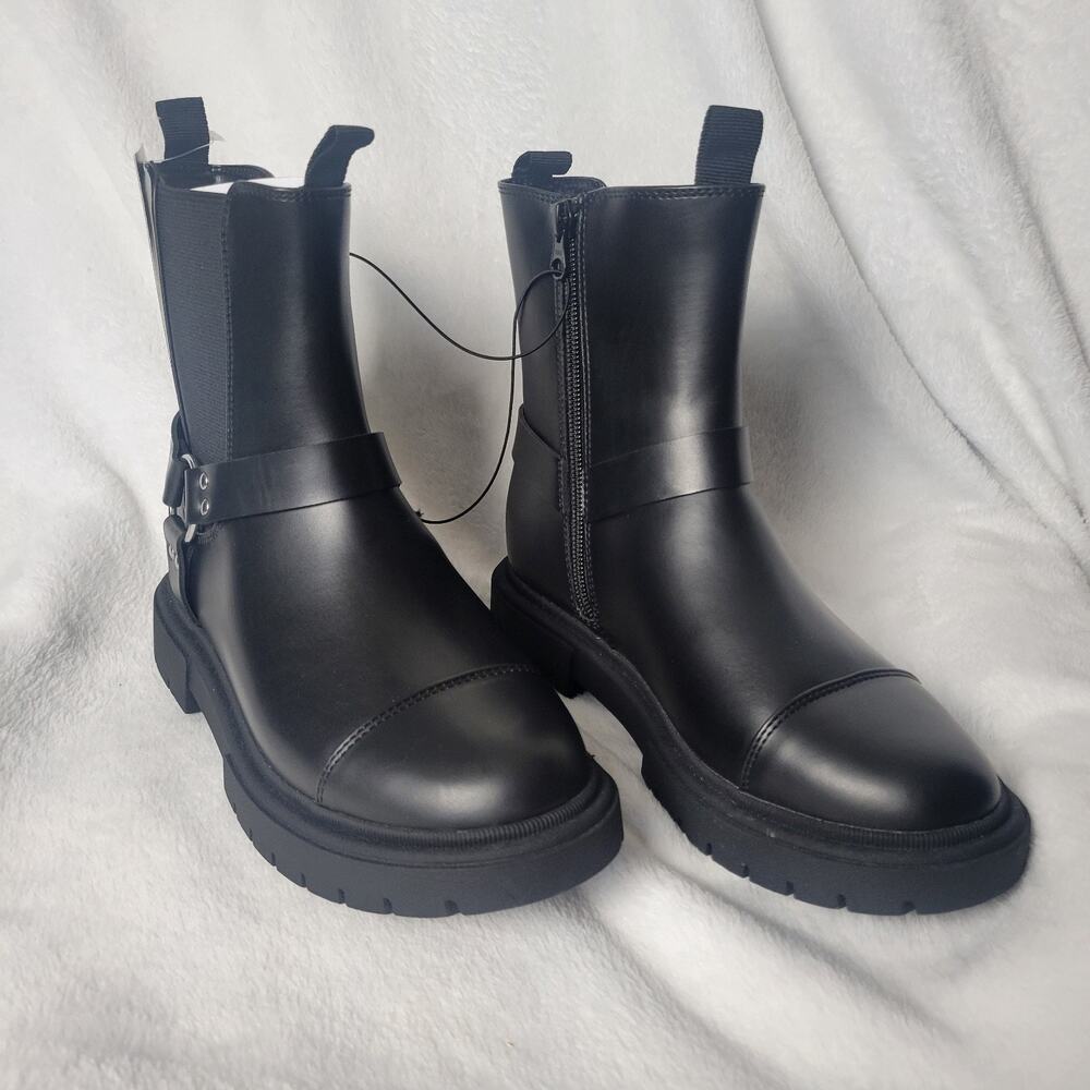 Kids Crosby Harness Moto Boots art class black size 4